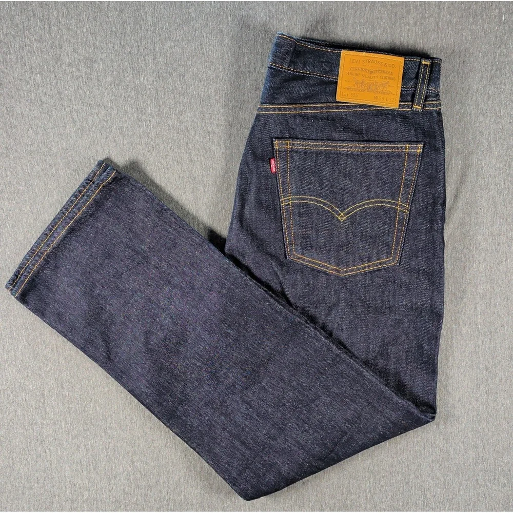 Levi's Jeans Men's 555 Relaxed Straight Dark Wash Cotton Men's 36x32* Blue NWOT